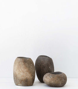 Organic Stone Boulder Pot / Large