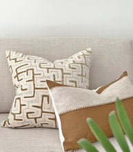 'Casa' Cushion / NZ MADE / NZ Feather Inner / 60x40cm / Clay-Natural