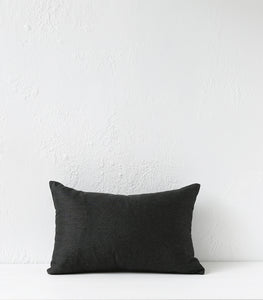 Outdoor / 'Tahiti' Cushion / NZ MADE / 60x40cm / Caviar