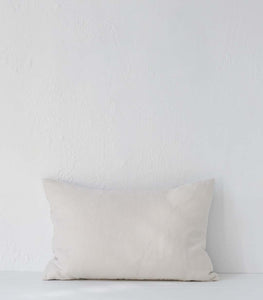 'The Hills' Cushion / NZ MADE / Feather Inner / 60x40cm / Chalk