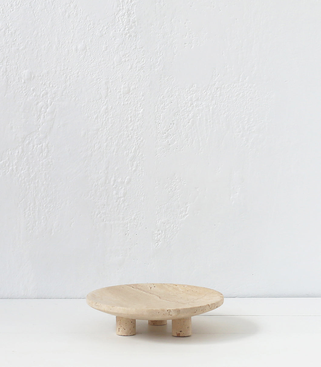 Travertine Bowl / 3 Leg / 23cmD