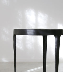 'Tribal' Iron Side Table / 40cmD x 50cmH