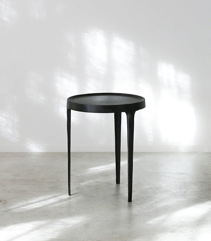 'Tribal' Iron Side Table / 40cmD x 50cmH