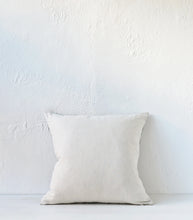 'Velvet Check' Cushion / NZ MADE / Feather Inner / 55x55cm / Silver Grey