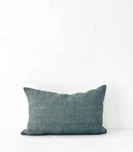 'Vintage Weave' Cushion / NZ MADE / NZ Feather Inner / 40x60cm / Ocean