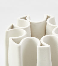 Foundry / 'Box Pleat' Vase / Large / Ivory / NOT WATERTIGHT / #hof