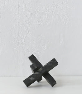 'Converge' Sculpture / Black Marble