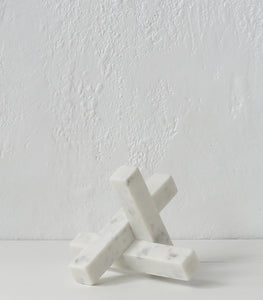 'Converge' Sculpture / White Marble