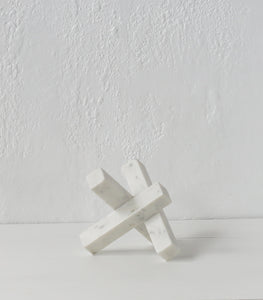 'Converge' Sculpture / White Marble