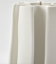 Foundry / 'Box Pleat' Vase / Large / Ivory / NOT WATERTIGHT / #hof
