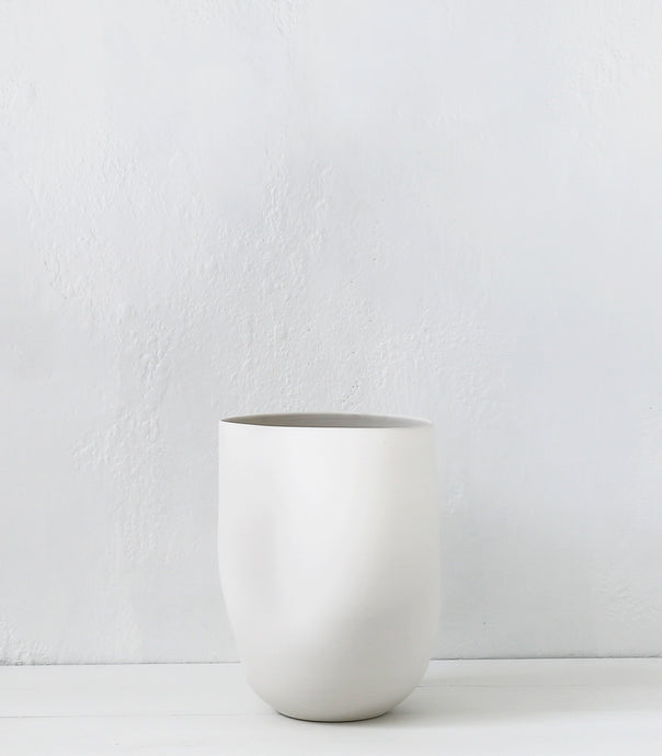 'Curve' Vase / Wide - Large / Matte White