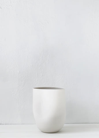 'Curve' Vase / Wide - Large / Matte White