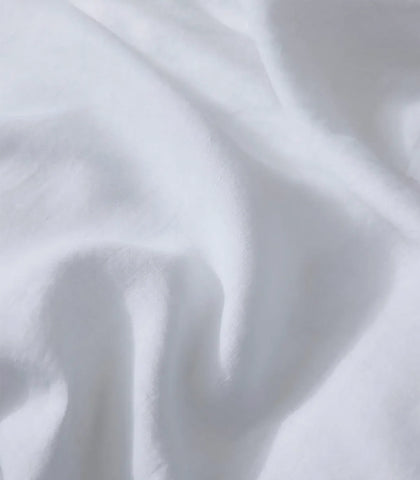 French Flax Linen / Flat Sheet / QUEEN / White