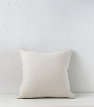 'Karo' Cushion w Feather Inner / NZ MADE / 55x55cm /Natural-White