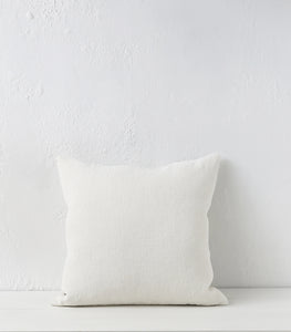 'Milos' Cushion w Feather Inner / NZ MADE / 55x55cm /  Sunbleach (Chalk Series)