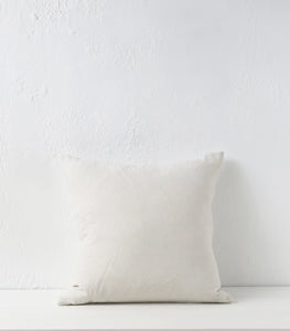 'Milos' Cushion w Feather Inner / NZ MADE / 55x55cm /  Sunbleach (Chalk Series)