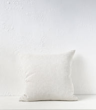 'Puglia' Cushion w Feather Inner / NZ MADE / 55x55cm / Sunbleach (Chalk Series)