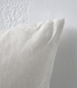 'Puglia' Cushion w Feather Inner / NZ MADE / 60x40cm / Sunbleached (Chalk Series)