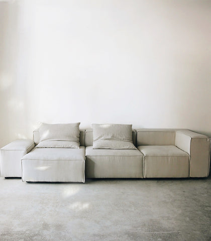 ‘Ibiza’ Modular Sofa / NZ MADE / 4 Piece / D.O.T.T - ‘Sonora’. YP22007 Canvas Linen