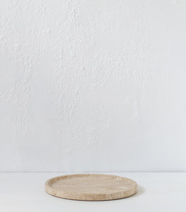 Travertine Round Tray / 28cmD