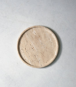 Travertine Round Tray / 28cmD