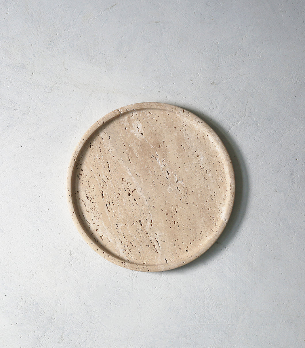 Travertine Round Tray / 28cmD