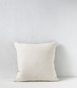 'Velvet Ripple' Cushion / NZ MADE - Feather Inner / 55x55cm / Silver Grey