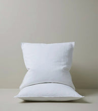 French Flax Linen / Euro Pillowcase / PAIR / White