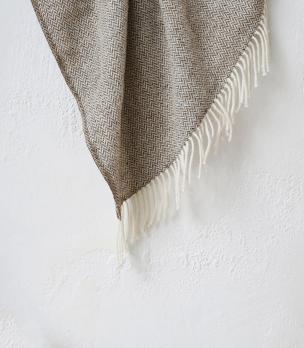 'Featherston' Throw / 130x180cm / NZ Wool / Bracken