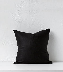 Berba Cushion w Feather Inner / 55x55cm / Black