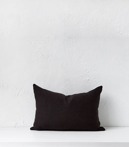 'Berba' Cushion w Feather Inner / 60x40cm / Black
