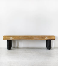 Javanese Recycled Wood Low Table-Bench / Black Legs
