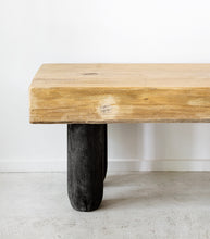 Javanese Recycled Wood Low Table-Bench / Black Legs