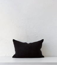 'Karo' Cushion w Feather Inner / 60x40cm / Black