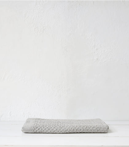 Kontex Linen Blend Waffle Bath Towel / Grey
