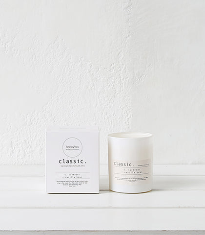 Loobylou Classic Candle White / Lavender & Vanilla Bean