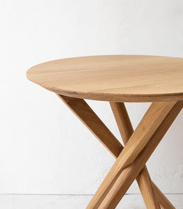'Mikado' Oak Side Table / 50cmD / Natural