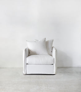 'Milos' Chair / NZ Made / Fabric - 'Colourwash'