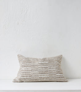 'Nomad' Cushion / NZ Made / Feather Inner / 60x40cm / Natural