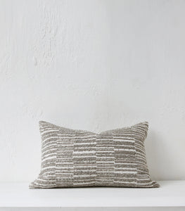 'Nomad' Cushion / NZ Made / Feather Inner / 60x40cm / Smoke