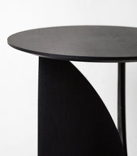 Oak Geometric Side Table / Black / 51x51x50cm