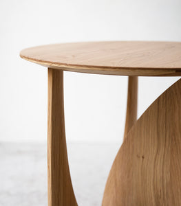 Oak Geometric Side Table / Natural / 51x51x50cm