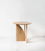 Oak Geometric Side Table / Natural / 51x51x50cm