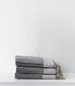 Ottoloom / Moscow Organic Bath Towel / Grey Stripe