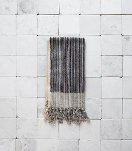 Ottoloom / Moscow Organic Hand Towel / Grey Stripe