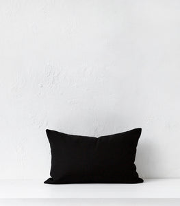Outdoor / 'Lines' Cushion w Outdoor Inner / 60x40cm / Onyx