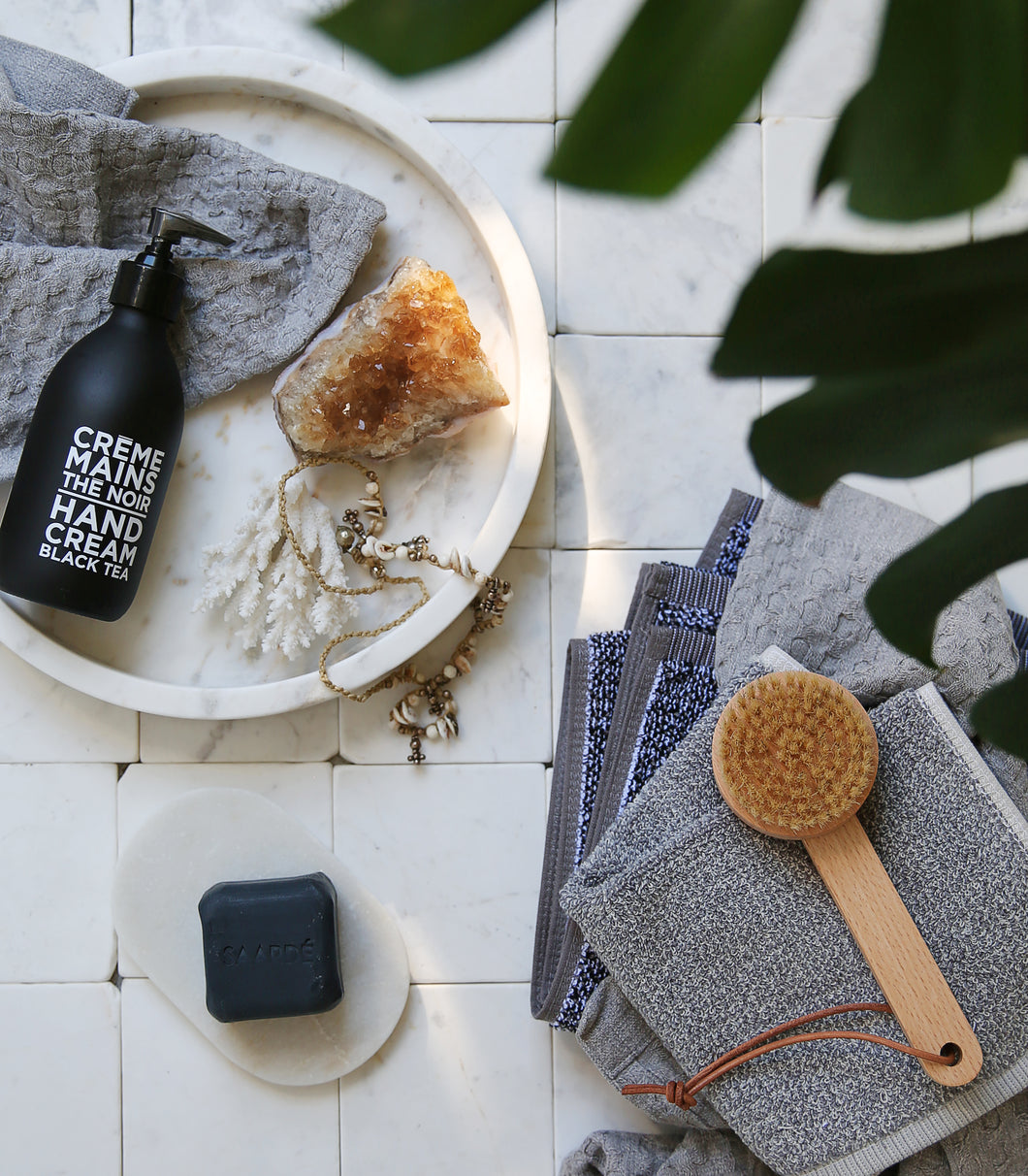 Tweed Face Towel / Grey