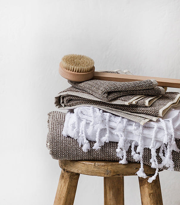 Tweed Bath Towel / Light