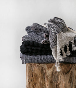 Tweed Bath Towel / Coal