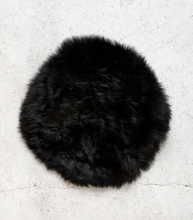 Black sheepskin best sale seat pad